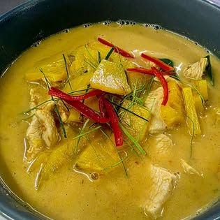 Close-up of a Phuket local curry at Krua Praya Phuket